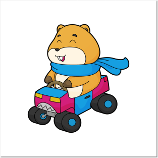 Hamster Car Posters and Art